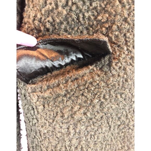 Vintage John & Jenn / Mid-Century Style coat green booucle size medium - Picture 7 of 12